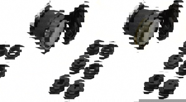 Locking Inlet: Connector, Industrial, L17-30R, 600V, Black & White